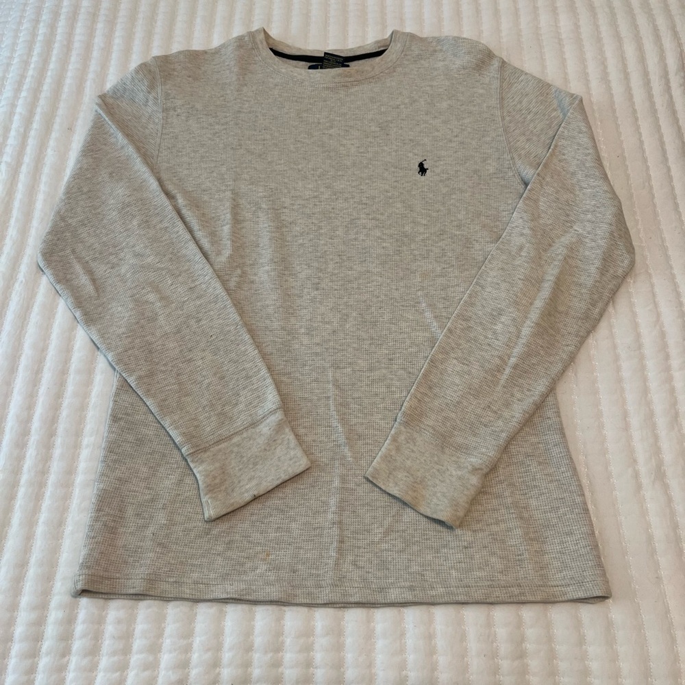 Men’s Polo Shirt - Gray Crew Neck